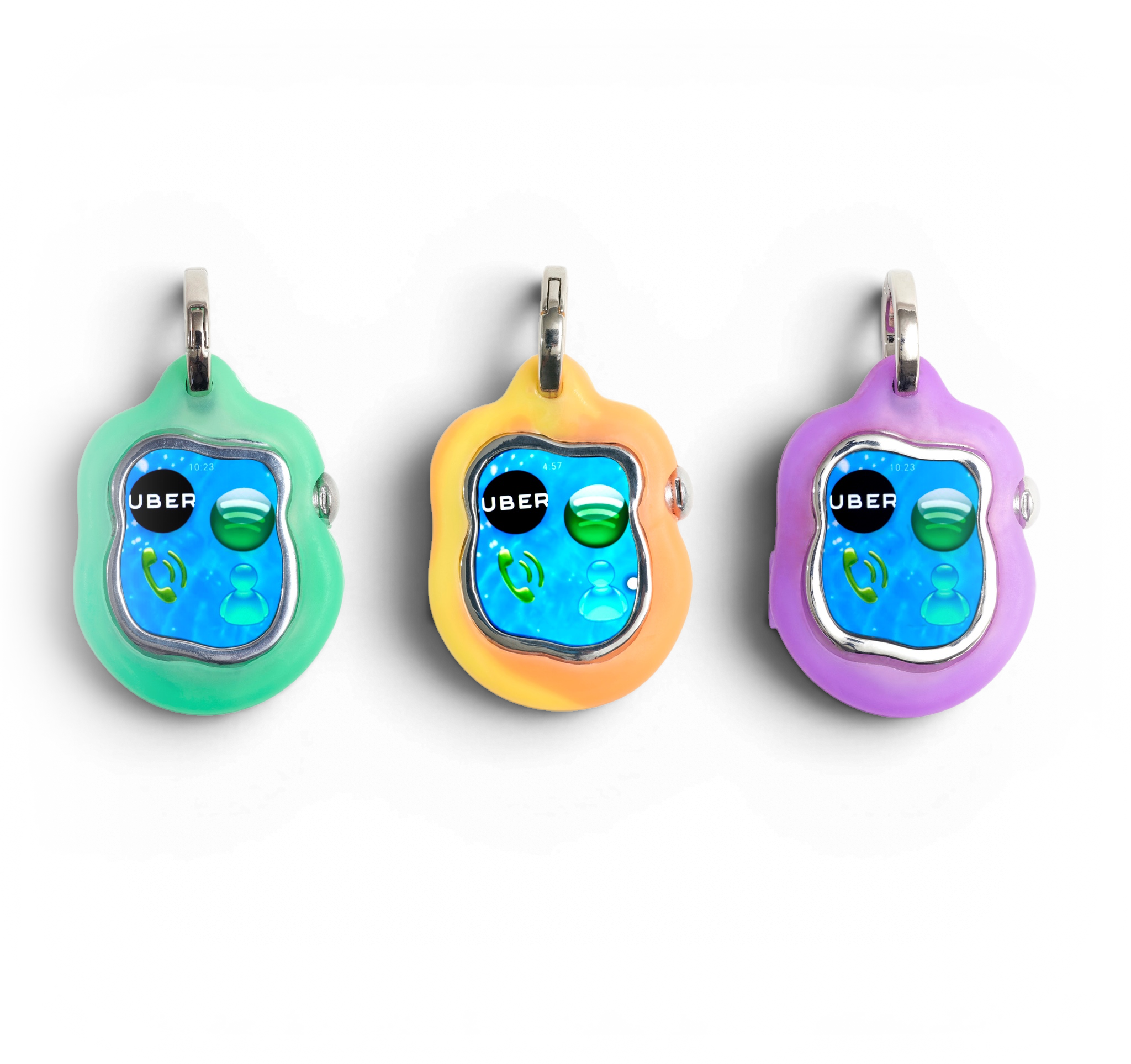 Green, orange, and purple Amoeba One